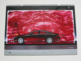Hintergrundmalerei,  Kalender Mercedes Benz,  